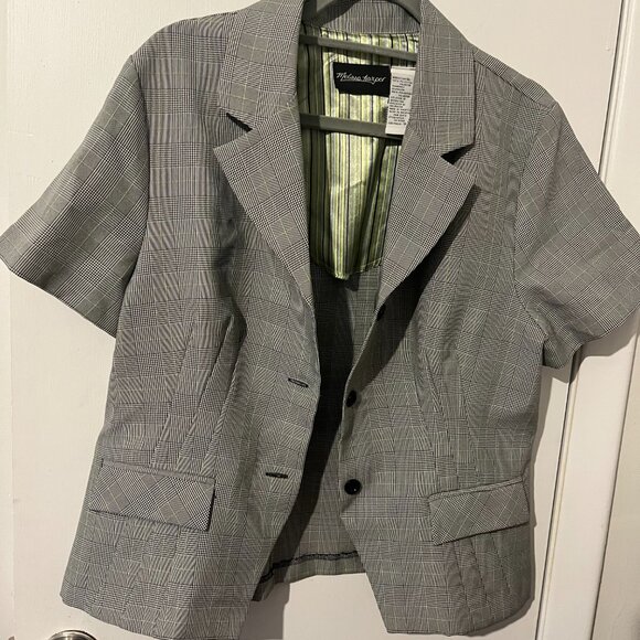 MELISSA HARPER SHORT SLEEV BLAZER/TOP SZ 14 - Picture 4 of 4